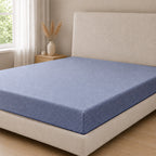 LIVMORE Set of 4 - Printed Duvet Cover Set - Inc. Duvet Cover, Fitted Sheet, & 2 x Pillowcases (King, Size 225x200 cm) - Blue_8429129_5