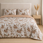 LIVMORE Set of 3 - Printed Comforter with 2 Pillowcases (Double, 200x200 cm) - Yellow_8429149_2