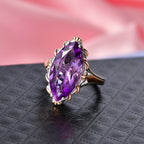 D'Joy Rose De France Amethyst Solitaire Ring in 18K Vermeil Rose Gold Plated & Rhodium Overlay Sterling Silver 7.40 Ct._8429422_2
