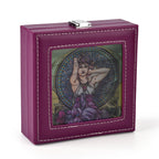LIVMORE Multi-Slot Ring Storage Box with Suncatcher Glass Window (15.5 x 15.5 x 5.5 cm) - Purple_8429440_5