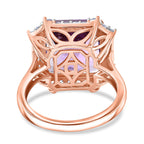 D'Joy Rose De France Amethyst & White Zircon Emerald-Cut Halo Ring in Rose Gold Plated Sterling Silver 8.87 Ct._8429502_4