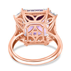 D'Joy Rose De France Amethyst & White Zircon Emerald-Cut Halo Ring in Rose Gold Plated Sterling Silver 8.87 Ct._8429519_4