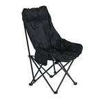 Light Weight Padded Foldable Oxford Cloth Garden Chair  (90x46x46cm) - Black