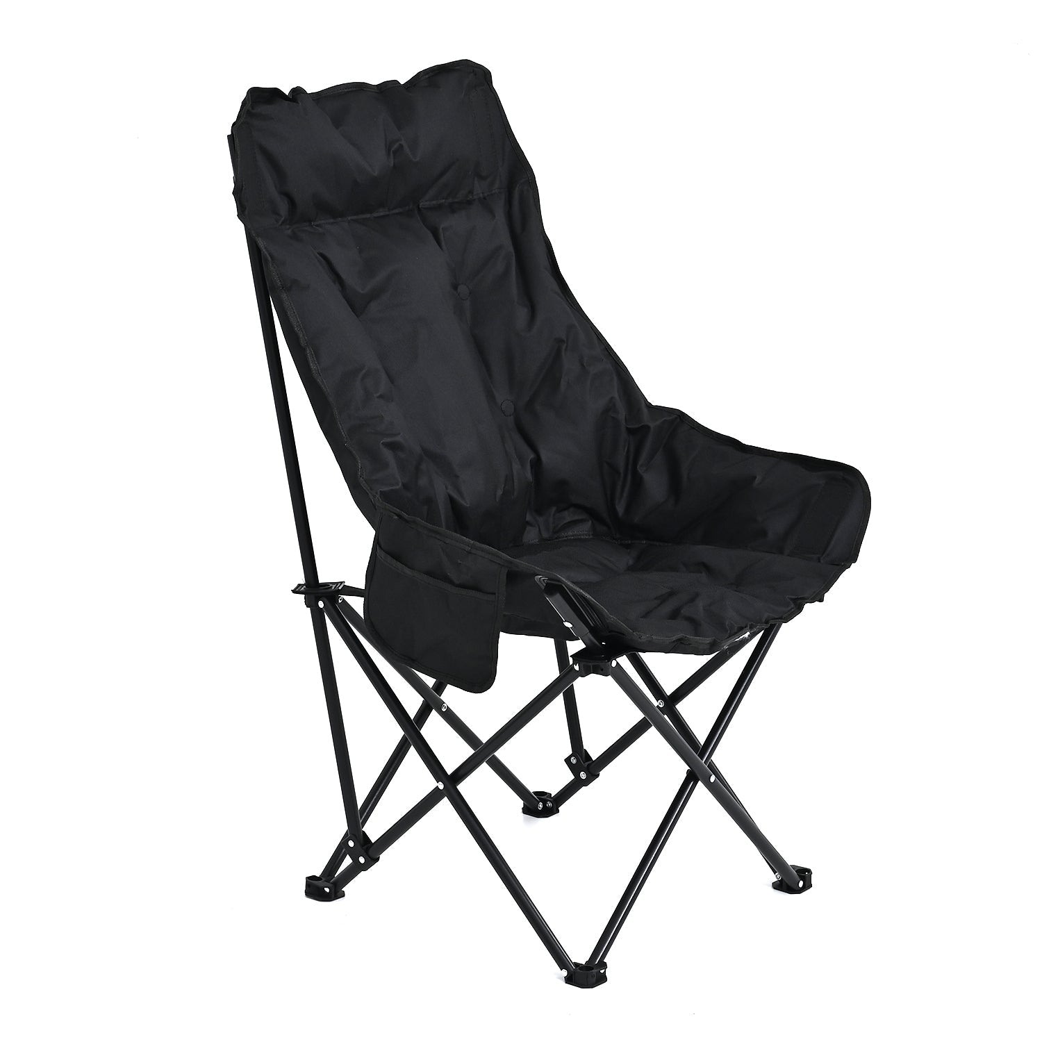 Light Weight Padded Foldable Oxford Cloth Garden Chair  (90x46x46cm) - Black V32351155 0