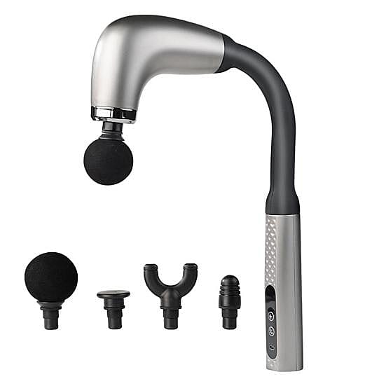 Massager with Upgraded Extension Handle for Pain Relief, Back Massage (9 Speed Level, 9 Modes &amp; 4 Massage Heads) - Grey 8429767 1
