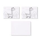 "Painting set - giraffe 12 colour + 2 brush 2 printing canvas (15*20cm) 1 white canva (15*20cm) 1 stand"_8429784_2