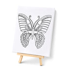 "Painting set - butterfly 12 colour + 2 brush 2 printing canvas (15*20cm) 1 white canva (15*20cm) 1 stand"_8429785_3