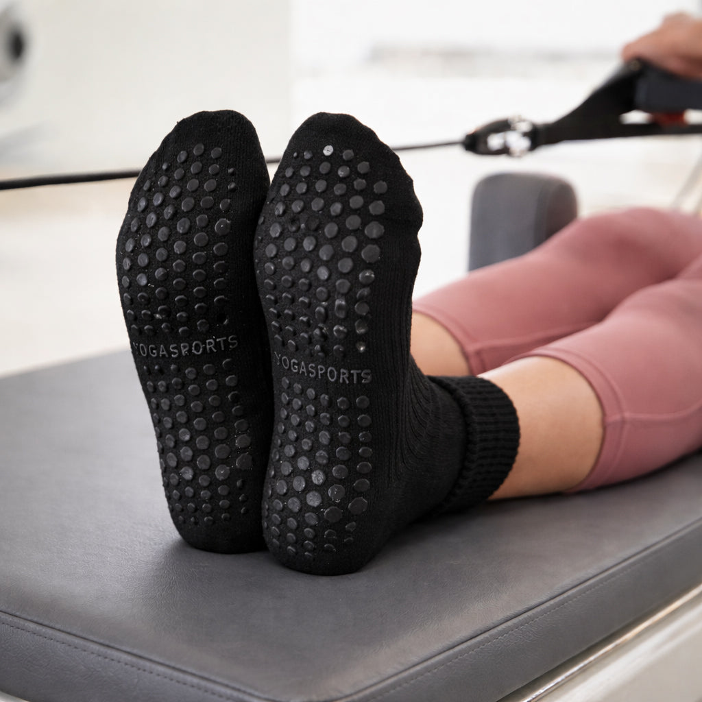 Non-Slip Pilates - Yoga Grip Socks (One Size) - Black