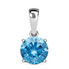 Close Out Deal - Luxuriant 9K White Gold SGL Certified VS Vivid Blue Lab Grown Diamond Solitaire Pendant 1.00 Ct._8430521