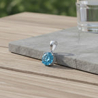 Close Out Deal - Luxuriant 9K White Gold SGL Certified VS Vivid Blue Lab Grown Diamond Solitaire Pendant 1.00 Ct._8430521_1