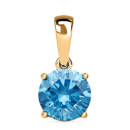 Close Out Deal - Luxuriant 9K White Gold SGL Certified VS Vivid Blue Lab Grown Diamond Solitaire Pendant 1.00 Ct.