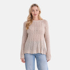 La Marey Scallop Detail Light Weight Jumper (Size - S, 8-10) - Beige_8430694