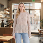 La Marey Scallop Detail Light Weight Jumper (Size - L, 16-18) - Beige_8430697_1