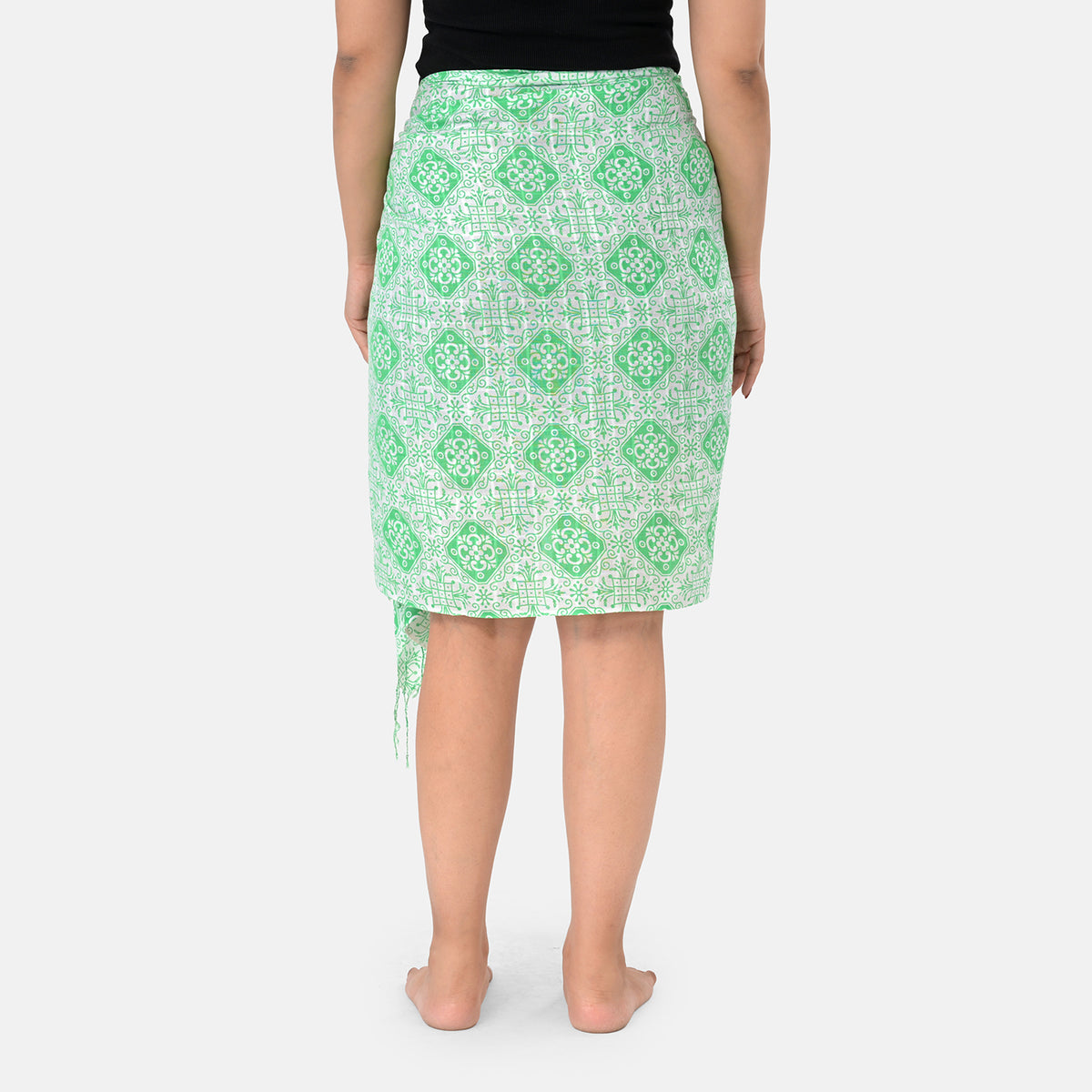 La Marey Womens Printed Viscose Sarong Beach Wrap (178 x 66cm) - Green V32653338 4