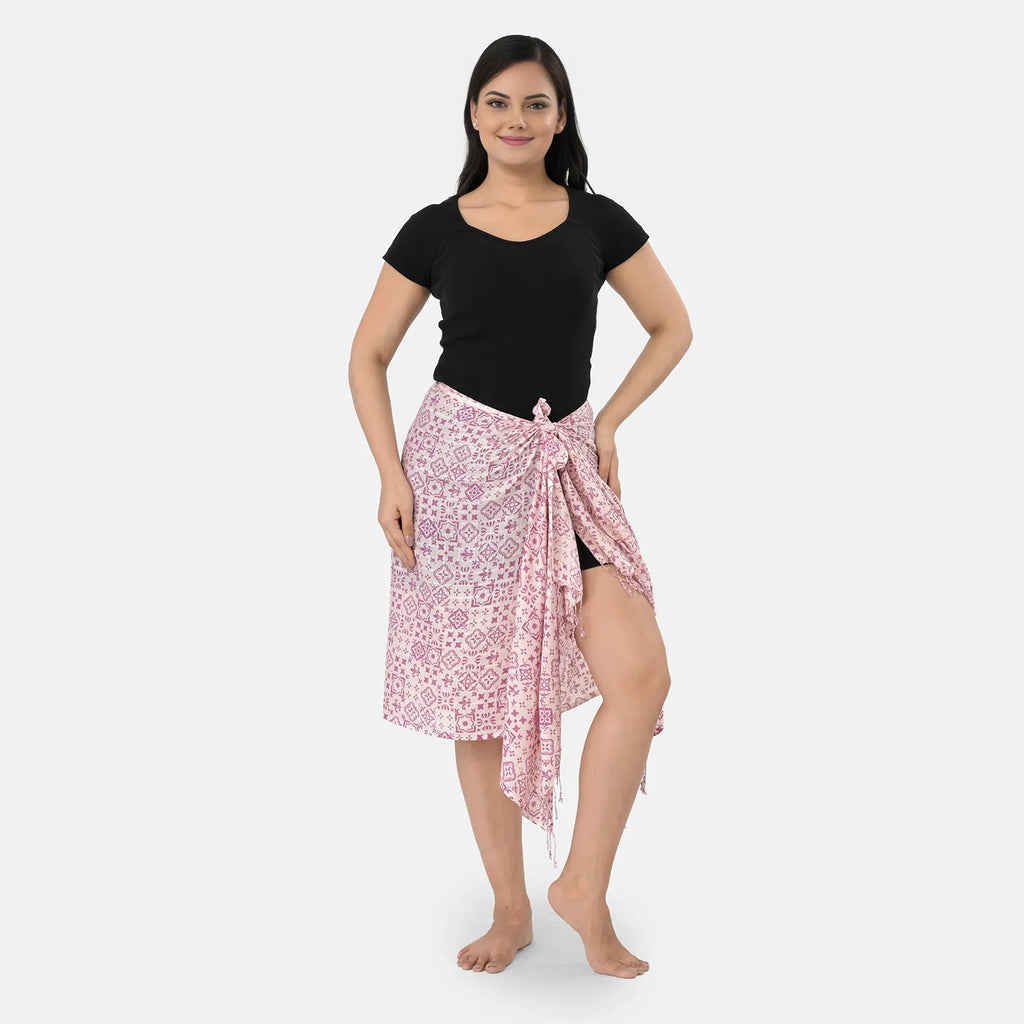 La Marey Printed Stole (Size 178x1 cm) - Purple_8430724