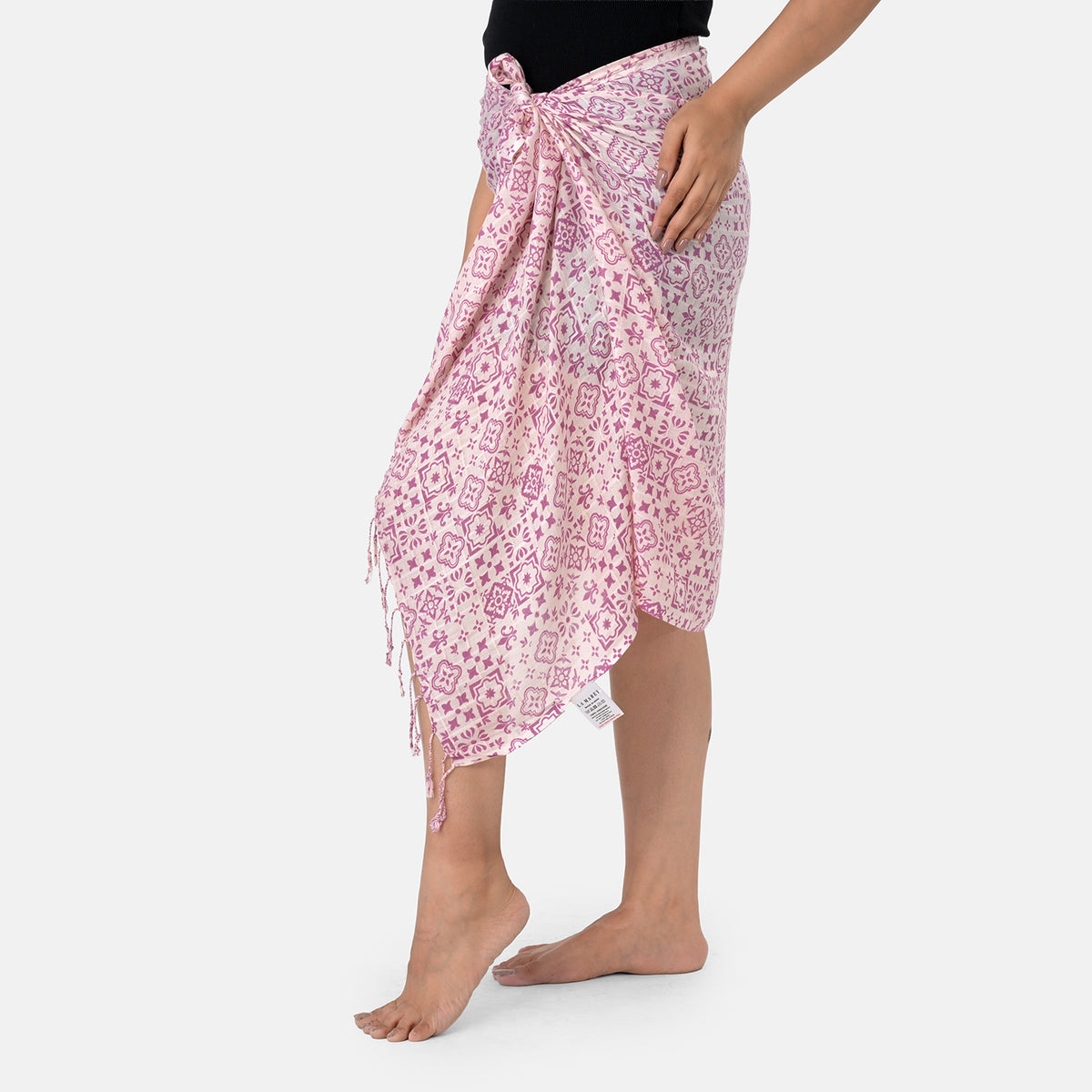 La Marey Womens Printed Viscose Sarong Beach Wrap (178 x 66cm) - Purple V32644098 3