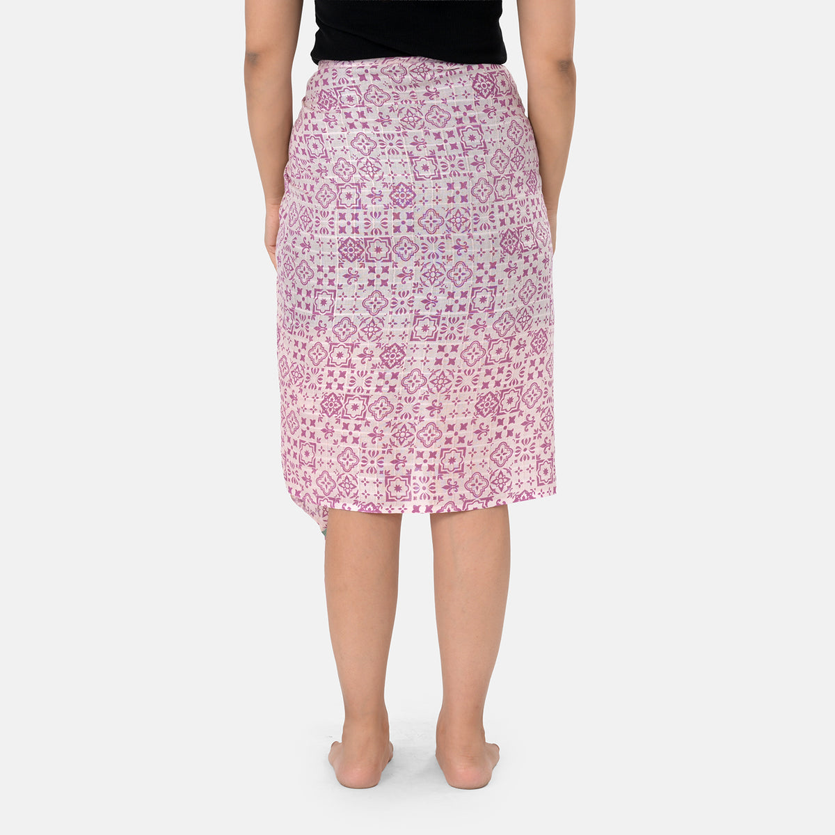 La Marey Womens Printed Viscose Sarong Beach Wrap (178 x 66cm) - Purple V32644098 4