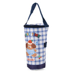 Cute Cartoon Print Insulated Tumbler Travel Mug Bag with Handle & Straw Hole - Navy_8430861