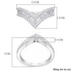 Luxuriant Lab Grown Diamond (SI/GH) Wishbone Ring in Rhodium Overlay Sterling Silver 1.00 Ct._8431120_5
