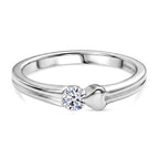 Luxuriant SI-G/H Lab Grown Diamond Band Ring in Rhodium Overlay Sterling Silver_8431384