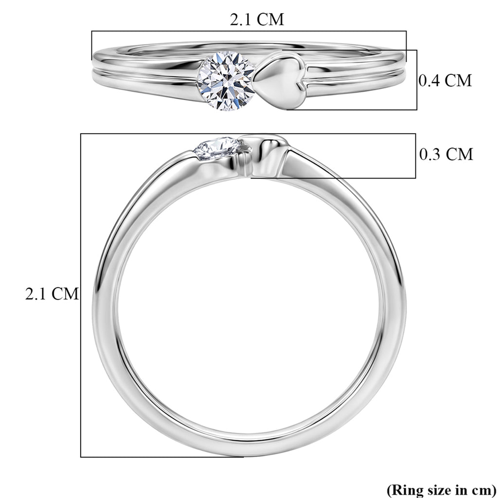 Luxuriant SI-G/H Lab Grown Diamond Band Ring in Rhodium Overlay Sterling Silver_8431384_7