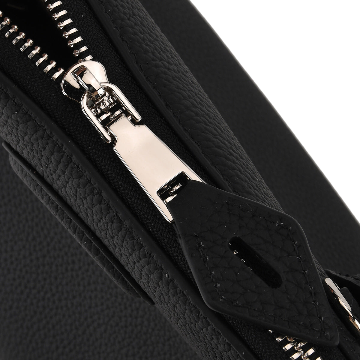 Premium Genuine Leather Domed Satchel Bag with Detachable Crossbody Strap - Black V32521754 7