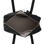 Designer Closeout Deal - Genuine Leather Structured Bag with Padlock and Key - Black_8431473_5