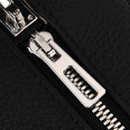 Designer Closeout Deal - Genuine Leather Structured Bag with Padlock and Key - Black_8431473_6