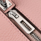 Designer Closeout Deal - Genuine Leather Structured Bag with Padlock and Key - Baby Pink_8431476_6