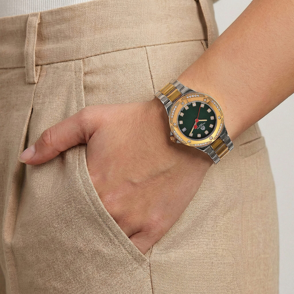 William Hunt London Legacy Moissanite Watch With Japanese Miyota Movement, 5 ATM Water Resistance, Calendar Function Presented in a Gift Box - Green_8431482_3