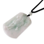 Natural Jade Adjustable Horse Necklace with Cotton Thread (Size - 28) 75.00 Ct._8431567_3