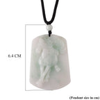 Natural Jade Adjustable Horse Necklace with Cotton Thread (Size - 28) 75.00 Ct._8431567_6