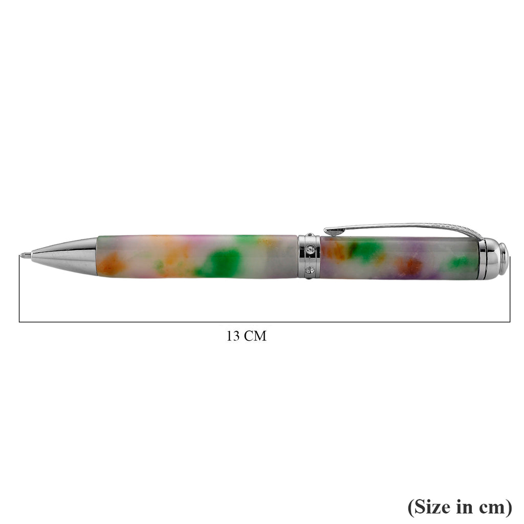 Jadeite White Crystal Ballpoint Pen - Multi Colour_8431787_5