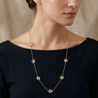 Designer Inspired- Austrian White Crystal Necklace (Size - 30+2 EXT)_8431914_1