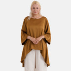 La Marey Limited Collection Asymmetric Edge Blouse (Size S/M, 8 To 14) - Dark Goldenrod_8432077