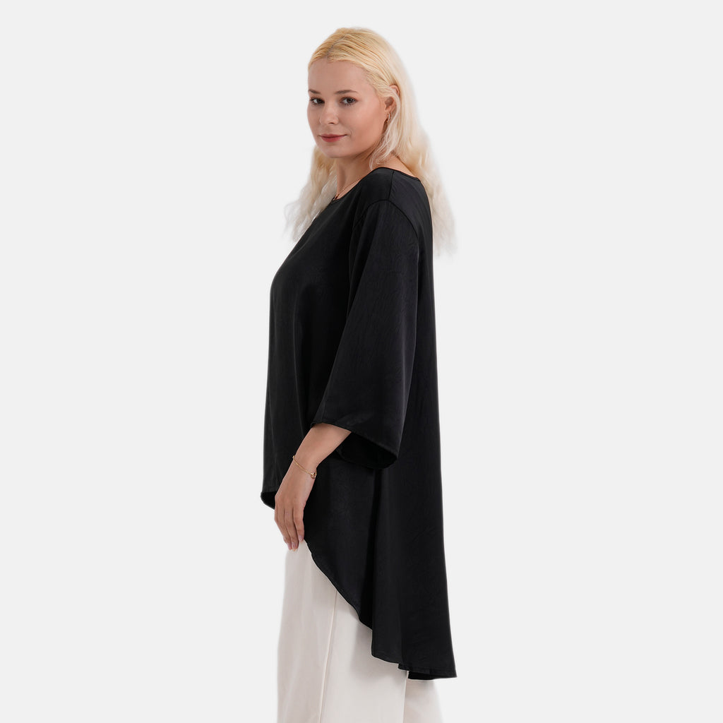 La Marey Limited Collection Asymmetric Edge Top (Size - L/XL, Fit 16 to 22) - Black_8432095_3