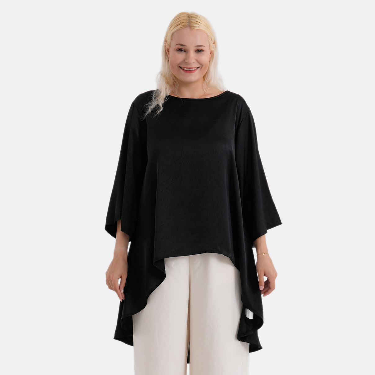 La Marey Limited Collection Asymmetric Edge Top (Size - L-XL, Fit 16 to 22) - Black 8432095 5
