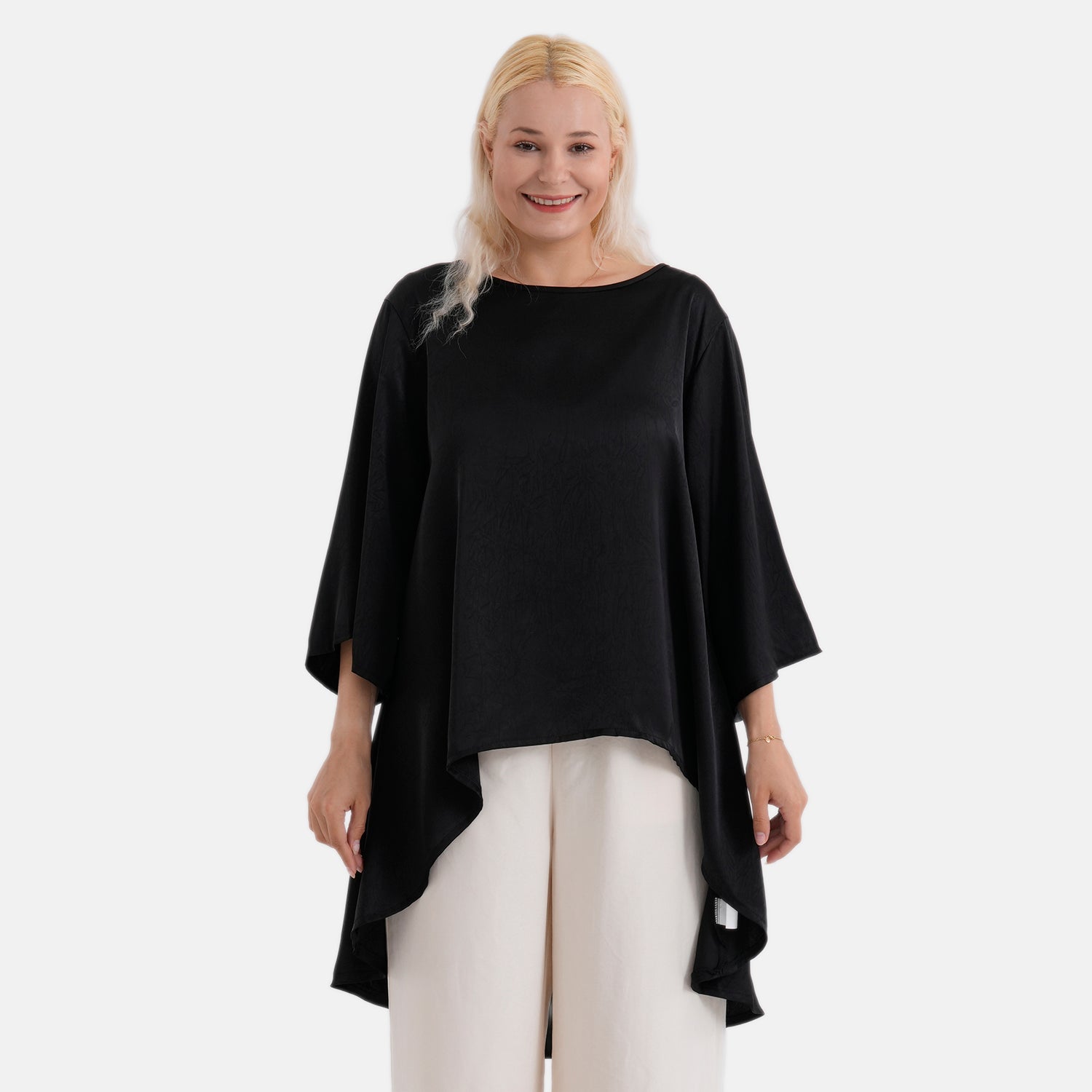 La Marey Limited Collection Asymmetric Edge Top (Size - L-XL, Fit 16 to 22) - Black 8432095 5