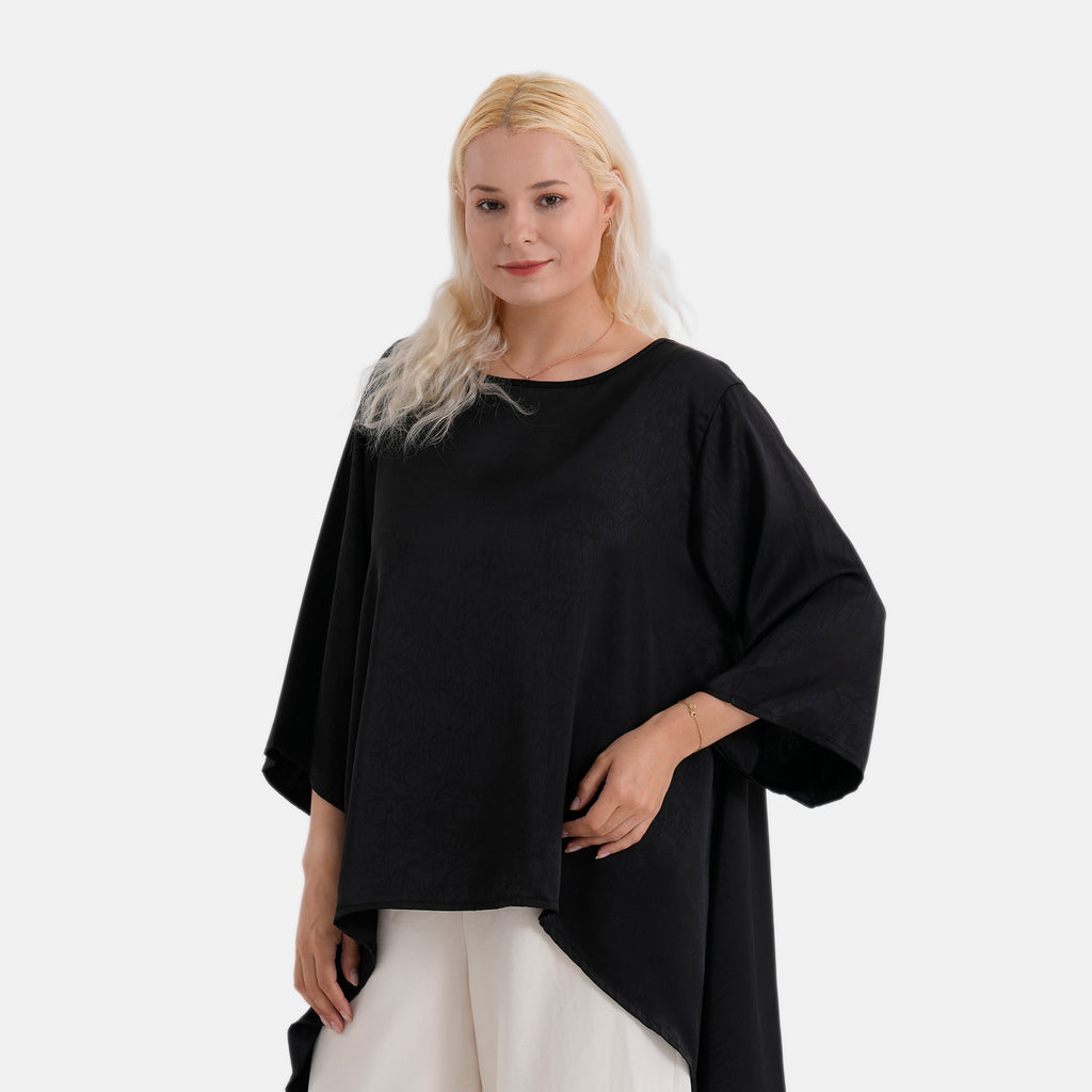 La Marey Limited Collection Asymmetric Edge Top (Size - L/XL, Fit 16 to 22) - Black_8432095_5