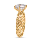 Mirage Collection - D'Joy 120 Facets Moissanite Solitaire Ring in Yellow Gold Plated Sterling Silver 2.00 Ct._8432278_3