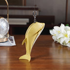 Genuine Leather Dolphin Bag Charm & Coin Wallet (18cm) - Yellow_8433255_1