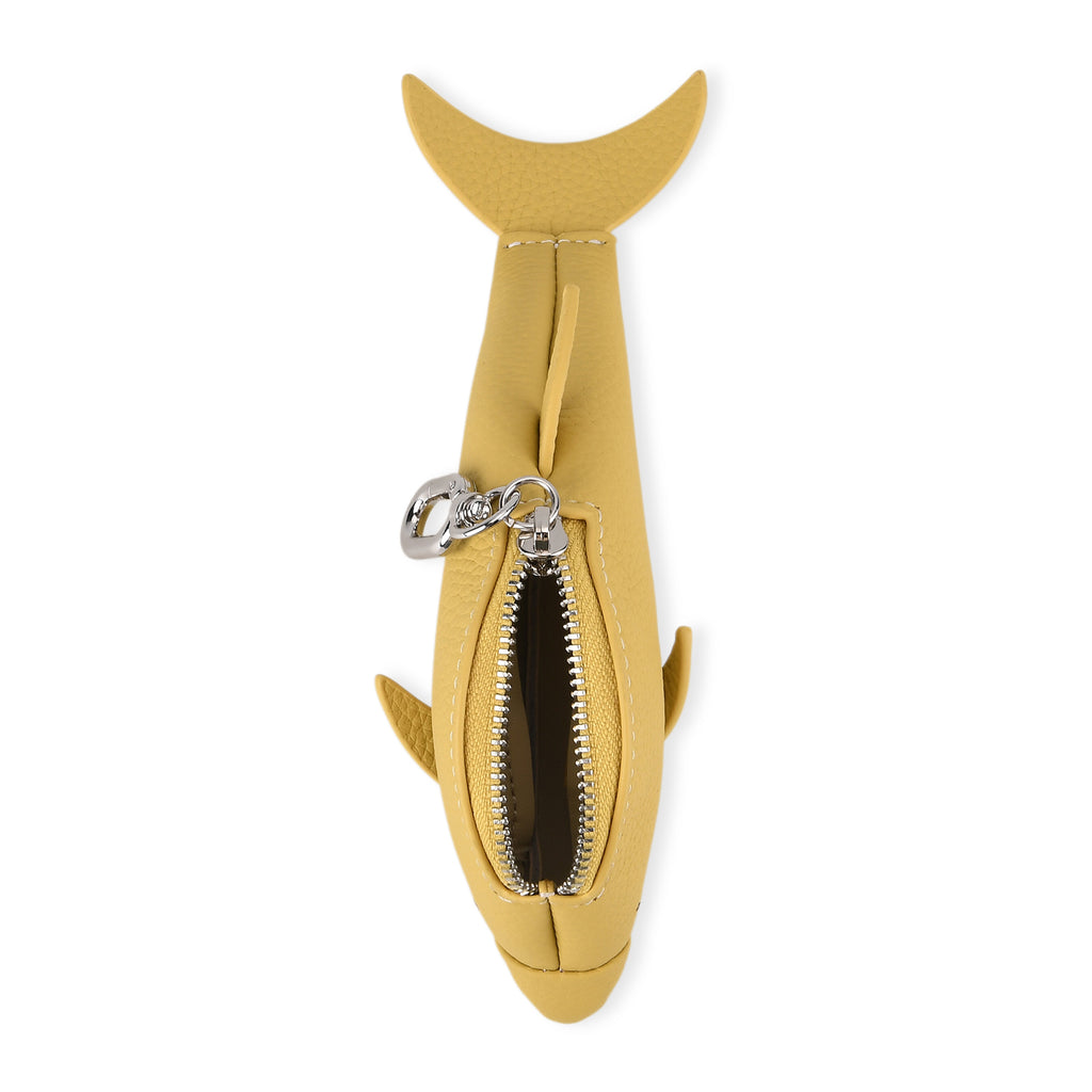 Genuine Leather Dolphin Bag Charm & Coin Wallet (18cm) - Yellow_8433255_6