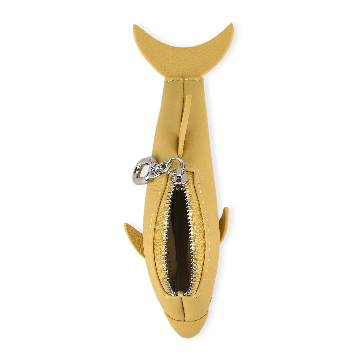Genuine Leather Dolphin Bag Charm &amp; Coin Wallet (18cm) - Yellow V32514095 7