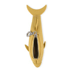 Genuine Leather Dolphin Bag Charm & Coin Wallet (18cm) - Yellow_8433255_6