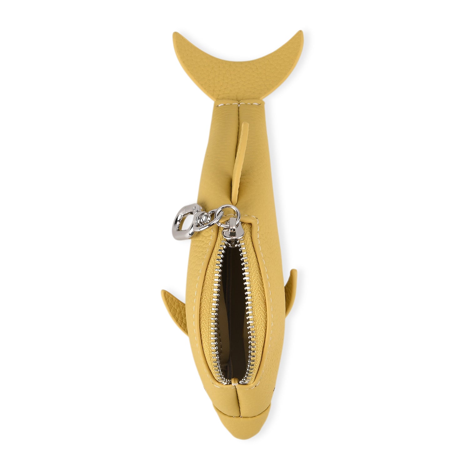 Genuine Leather Dolphin Bag Charm &amp; Coin Wallet (18cm) - Yellow V32514095 7