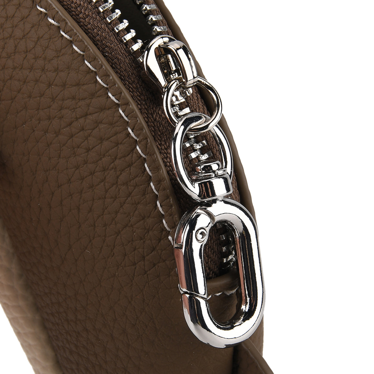 Genuine Leather Dolphin Bag Charm &amp; Coin Wallet (18cm) - Dark Brown V32512339 6