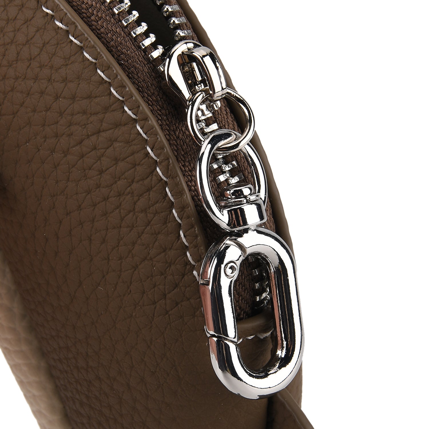 Genuine Leather Dolphin Bag Charm &amp; Coin Wallet (18cm) - Dark Brown V32512339 6