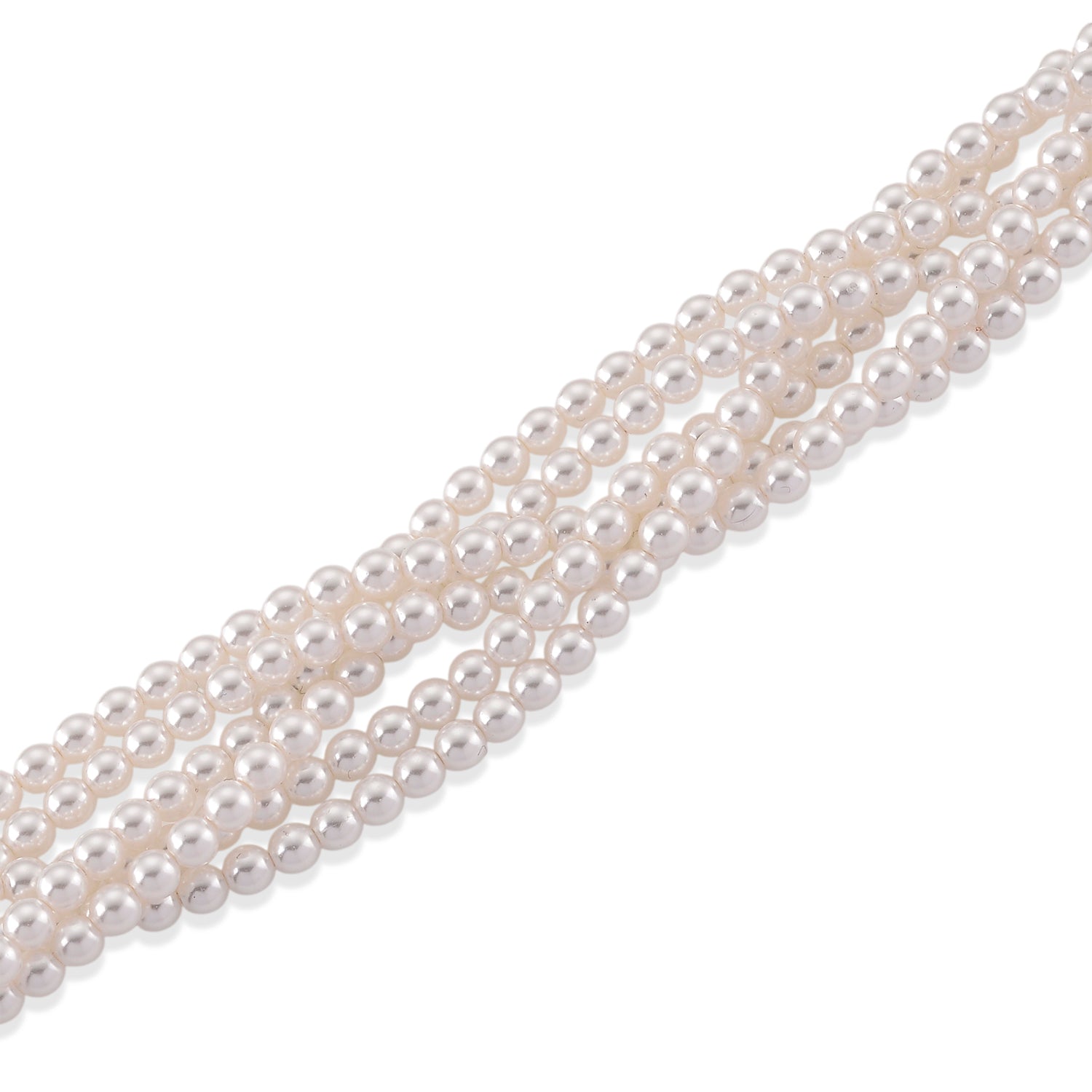 White Shell Pearl Beads Necklace (Size - 18.5+2 Ext) in Silver Tone 8433675 3