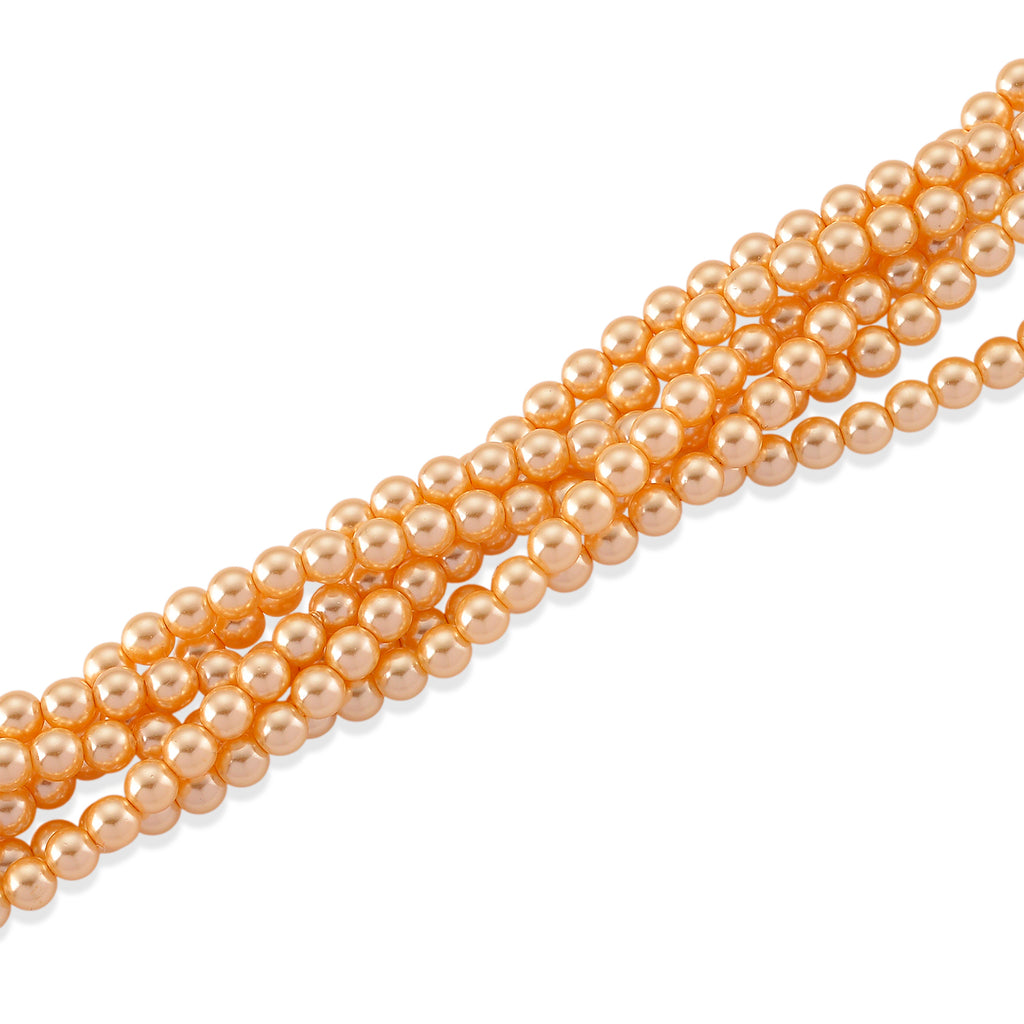 Golden Shell Pearl Beads Necklace (Size - 18.5+2 Ext) in Silver Tone_8433677_3