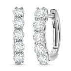D'Joy -Moissanite Hoop Earring in Platinum Overlay Sterling Silver 1.03 Ct._8433687